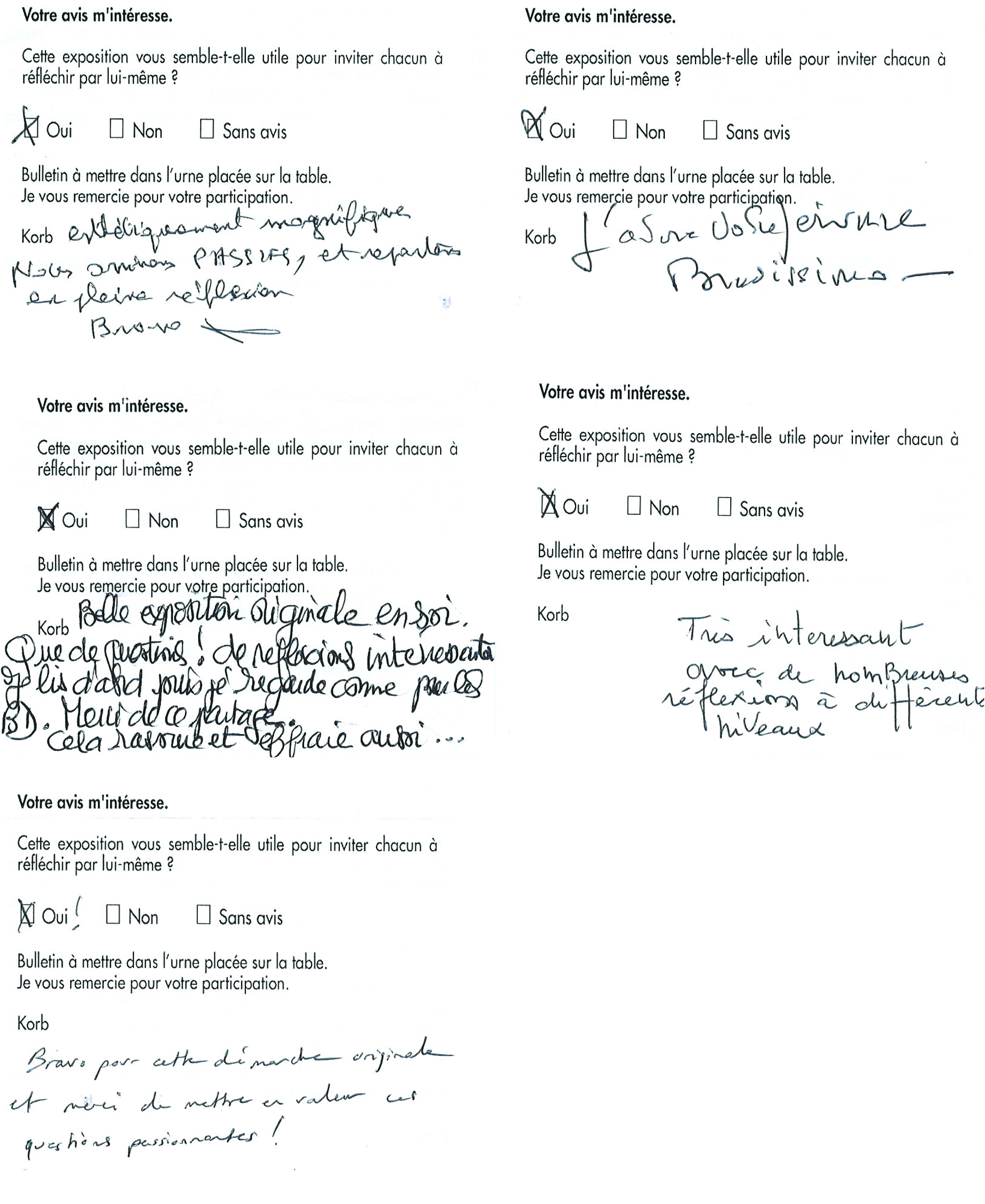 Commentaires laissés sur les bulletins